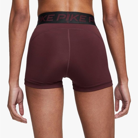 Nike Women's Athletic Shorts in Dark Red - Picture 2 of 3